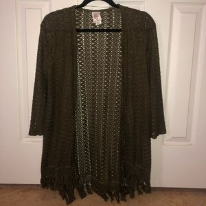 Crocheted junior cardigan/shawl